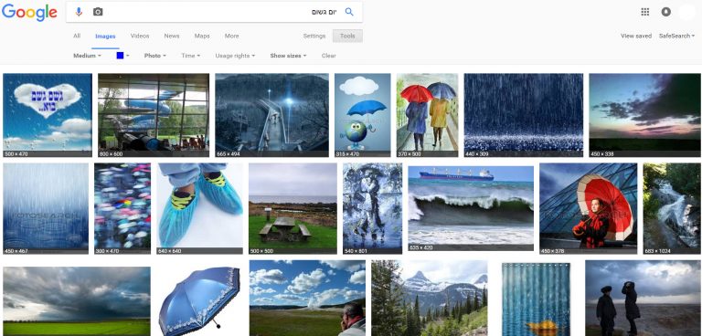 תוצאות חיפוש גוגל תמונות